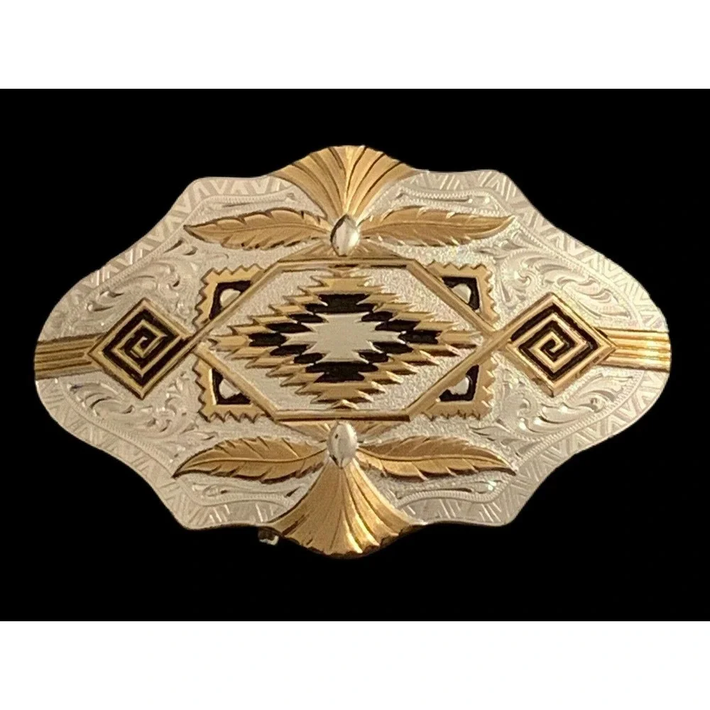 SOLD!!! Sold!!MONTANA SILVERSMITHS Silver Plated~Western belt buckle~ Columbus - Picture 3 of 12